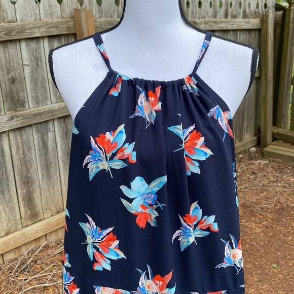 Ava & Vic Navy Floral Maxi Sundress Size 1X - Picture 6 of 10